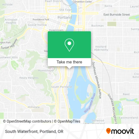 South Waterfront map