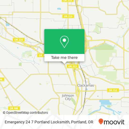 Mapa de Emergency 24 7 Portland Locksmith