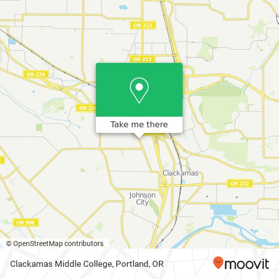 Mapa de Clackamas Middle College