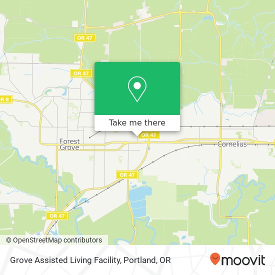 Grove Assisted Living Facility map