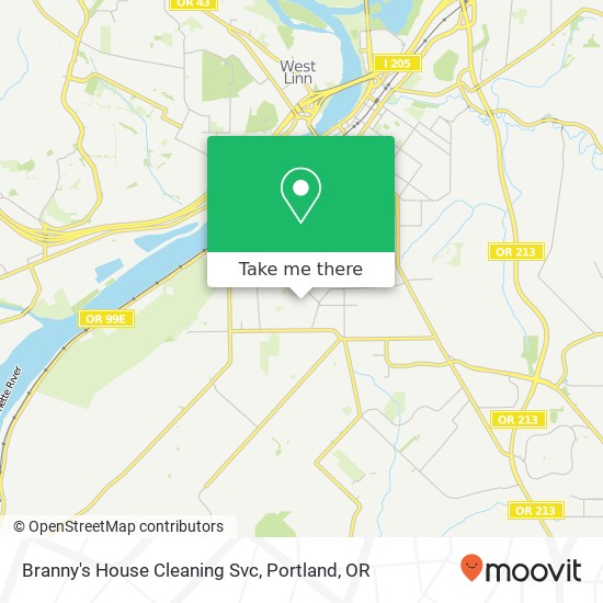 Branny's House Cleaning Svc map