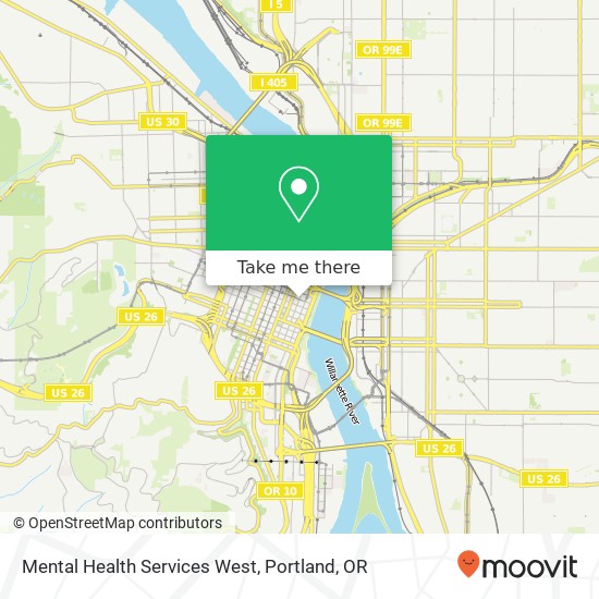 Mapa de Mental Health Services West