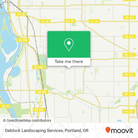 Deblock Landscaping Services map