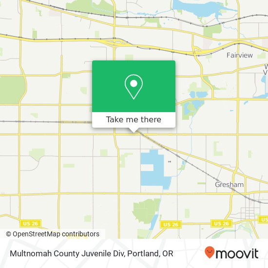 Mapa de Multnomah County Juvenile Div