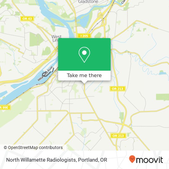 North Willamette Radiologists map