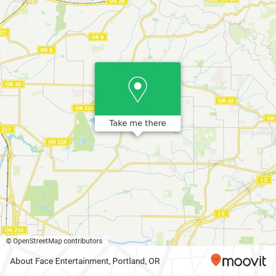 About Face Entertainment map