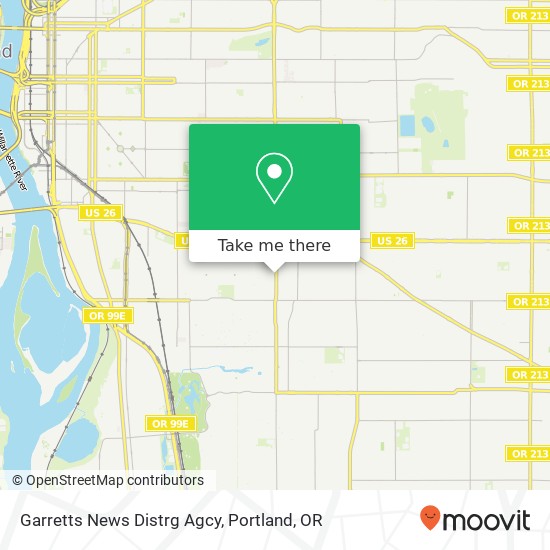 Mapa de Garretts News Distrg Agcy