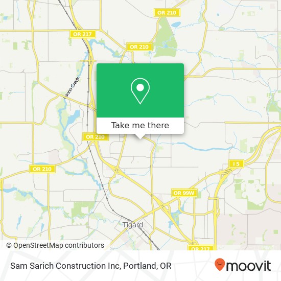 Mapa de Sam Sarich Construction Inc