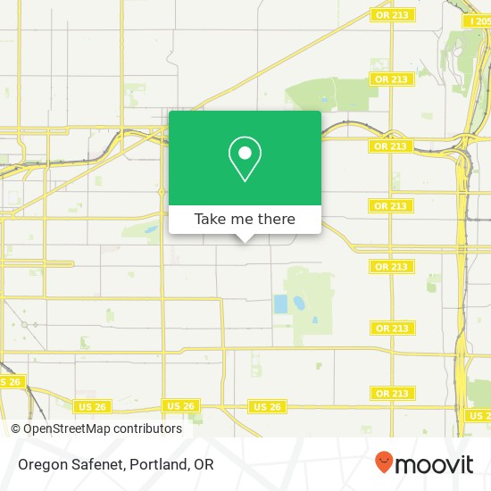 Mapa de Oregon Safenet