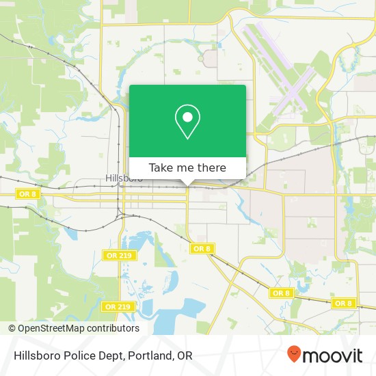 Hillsboro Police Dept map