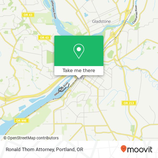 Ronald Thom Attorney map