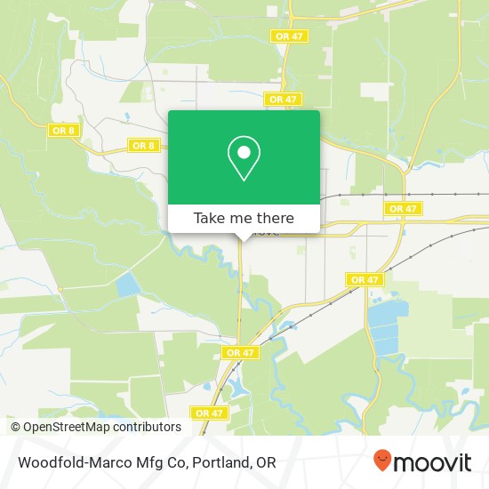 Mapa de Woodfold-Marco Mfg Co