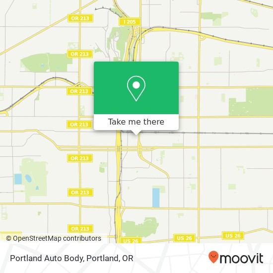 Portland Auto Body map