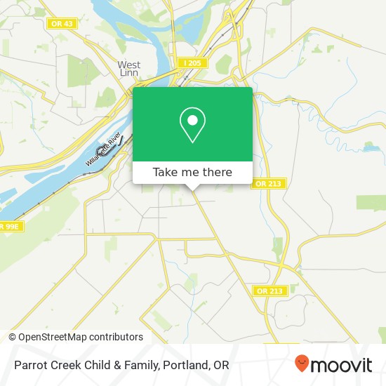 Parrot Creek Child & Family map