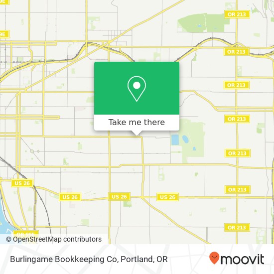 Mapa de Burlingame Bookkeeping Co