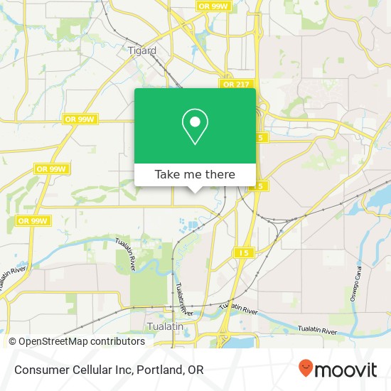 Mapa de Consumer Cellular Inc