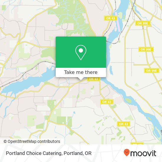 Portland Choice Catering map