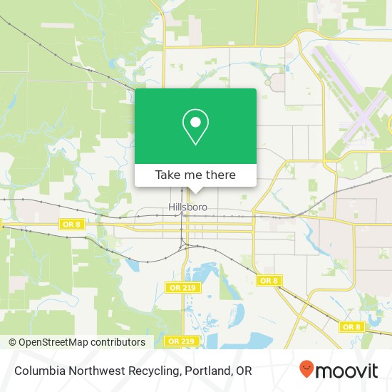 Columbia Northwest Recycling map