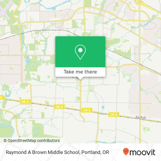 Raymond A Brown Middle School map