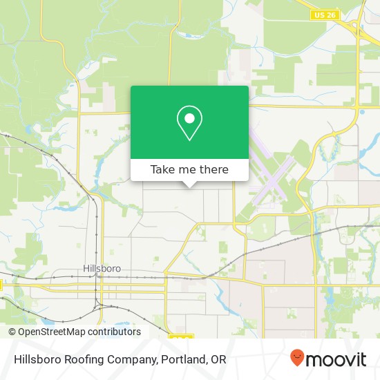 Mapa de Hillsboro Roofing Company