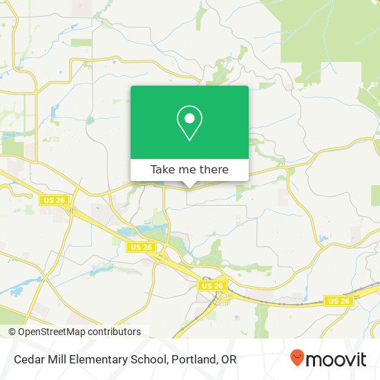 Mapa de Cedar Mill Elementary School