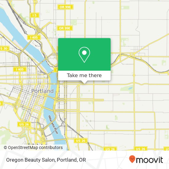 Mapa de Oregon Beauty Salon