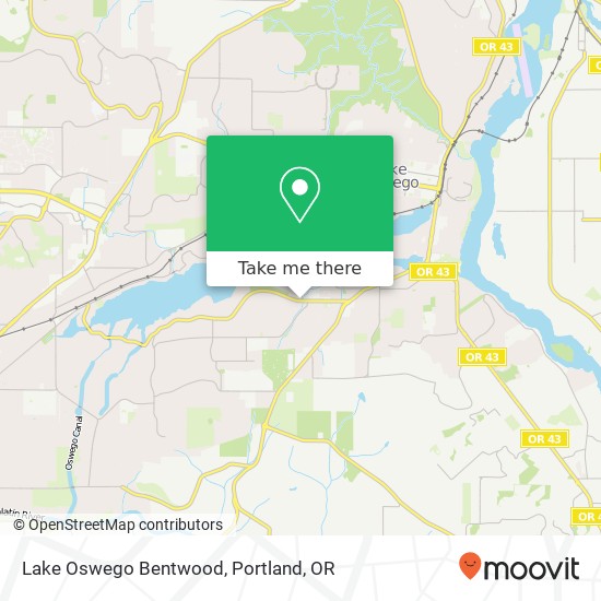 Lake Oswego Bentwood map