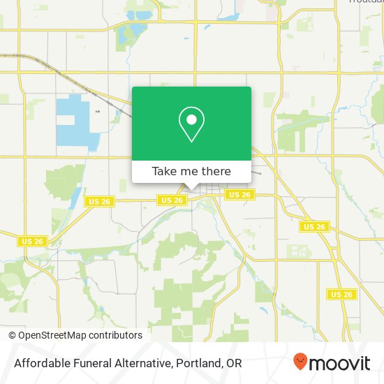 Affordable Funeral Alternative map