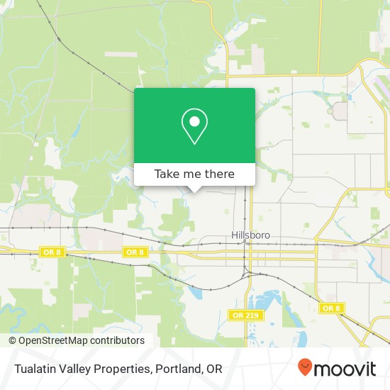 Tualatin Valley Properties map