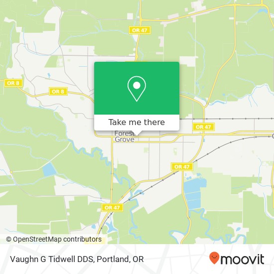 Vaughn G Tidwell DDS map