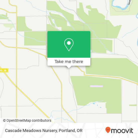Mapa de Cascade Meadows Nursery