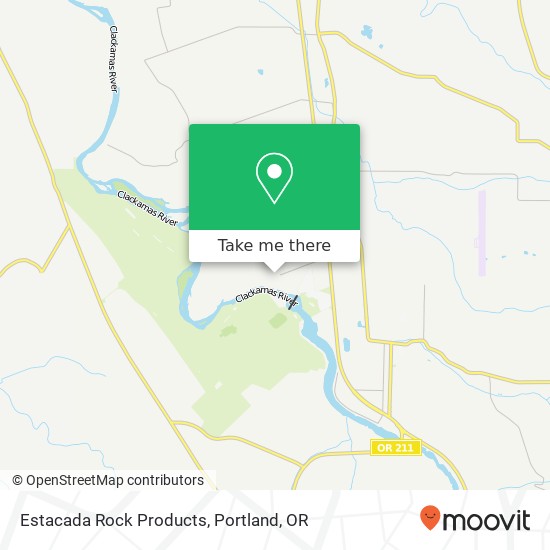 Estacada Rock Products map