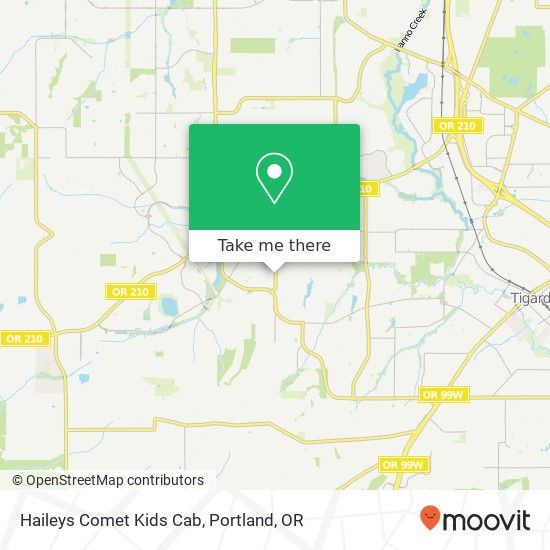 Mapa de Haileys Comet Kids Cab