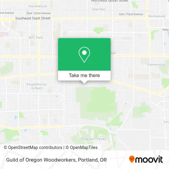 Guild of Oregon Woodworkers map