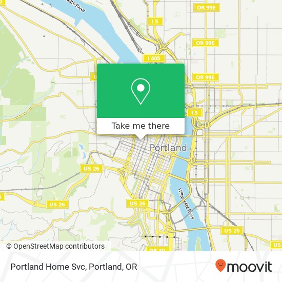 Portland Home Svc map