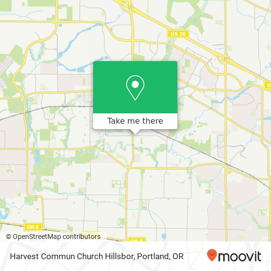 Harvest Commun Church Hillsbor map