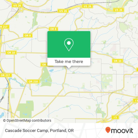 Mapa de Cascade Soccer Camp
