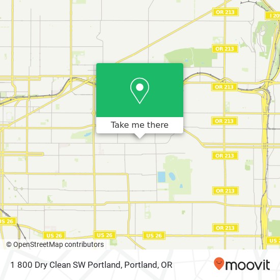 1 800 Dry Clean SW Portland map