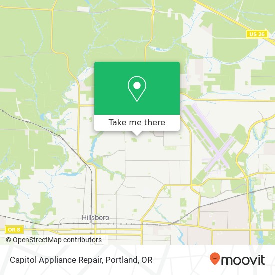 Capitol Appliance Repair map