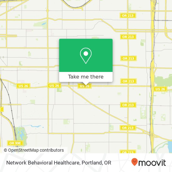Mapa de Network Behavioral Healthcare
