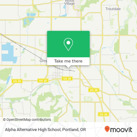 Alpha Alternative High School map