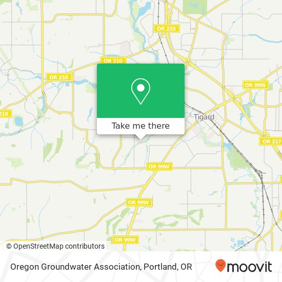 Mapa de Oregon Groundwater Association