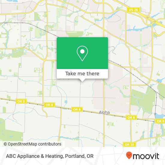 Mapa de ABC Appliance & Heating