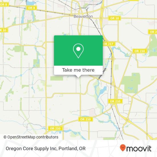 Mapa de Oregon Core Supply Inc