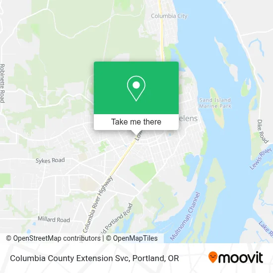 Columbia County Extension Svc map