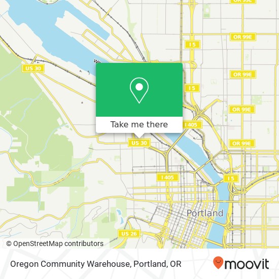 Mapa de Oregon Community Warehouse