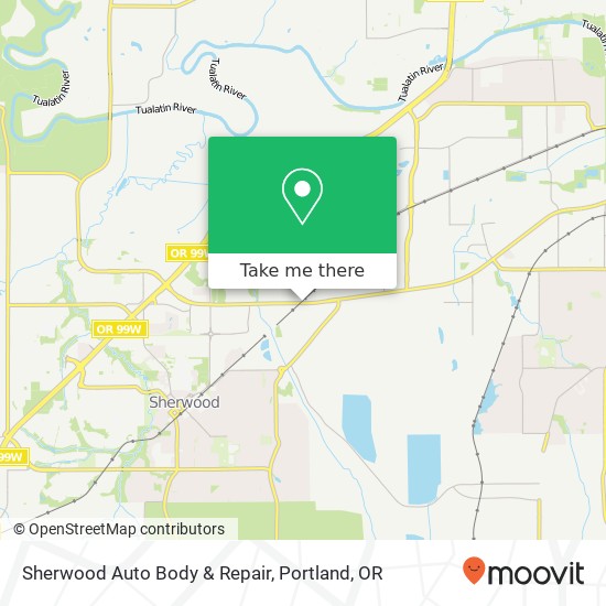 Sherwood Auto Body & Repair map