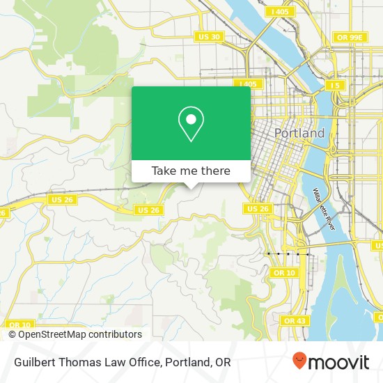 Mapa de Guilbert  Thomas Law Office
