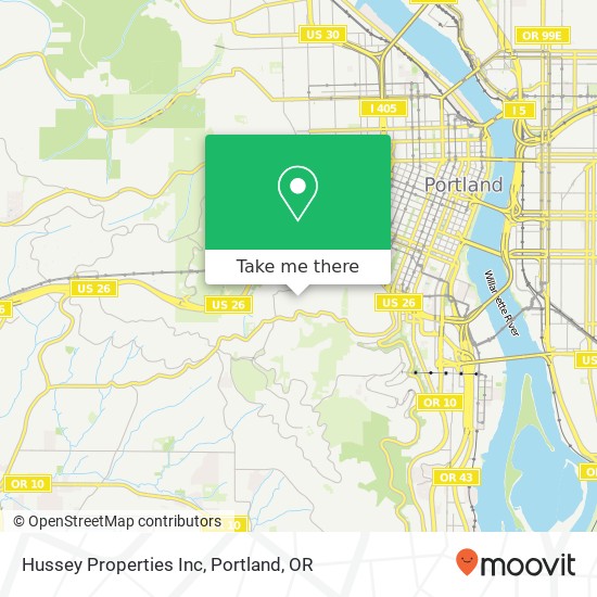 Hussey Properties Inc map