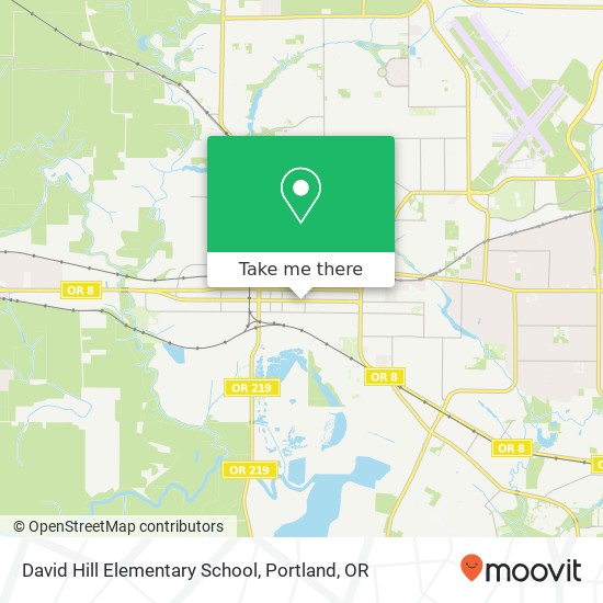 David Hill Elementary School map